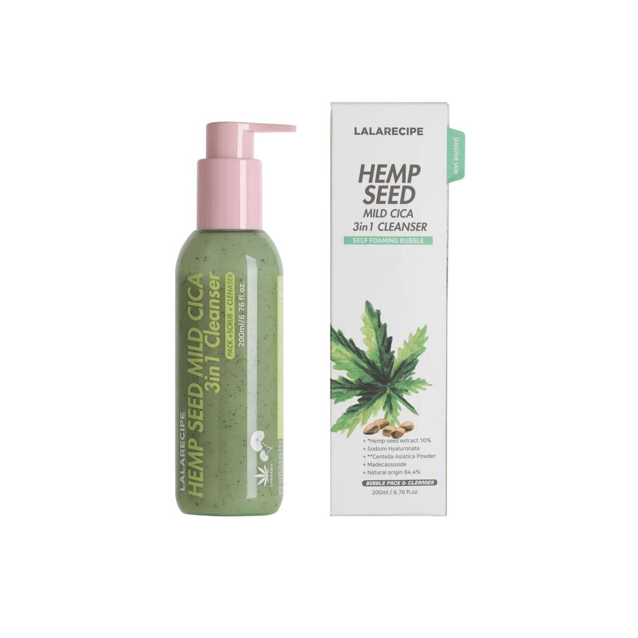 Lalarecipe Hemp Seed Mild Cica 3in1 Cleanser (200ml)