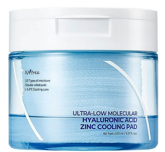 Isntree Ultra-Low Molecular Hyaluronic Acid Zinc Cooling Pad (60 Pads)
